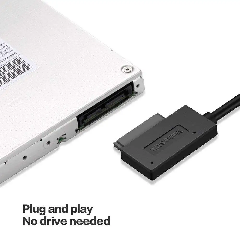 USB 2.0 to (7+6) 13 Pin Slimline Slim SATA II Laptop CD/DVD Drive Adapter Cable - Image 4