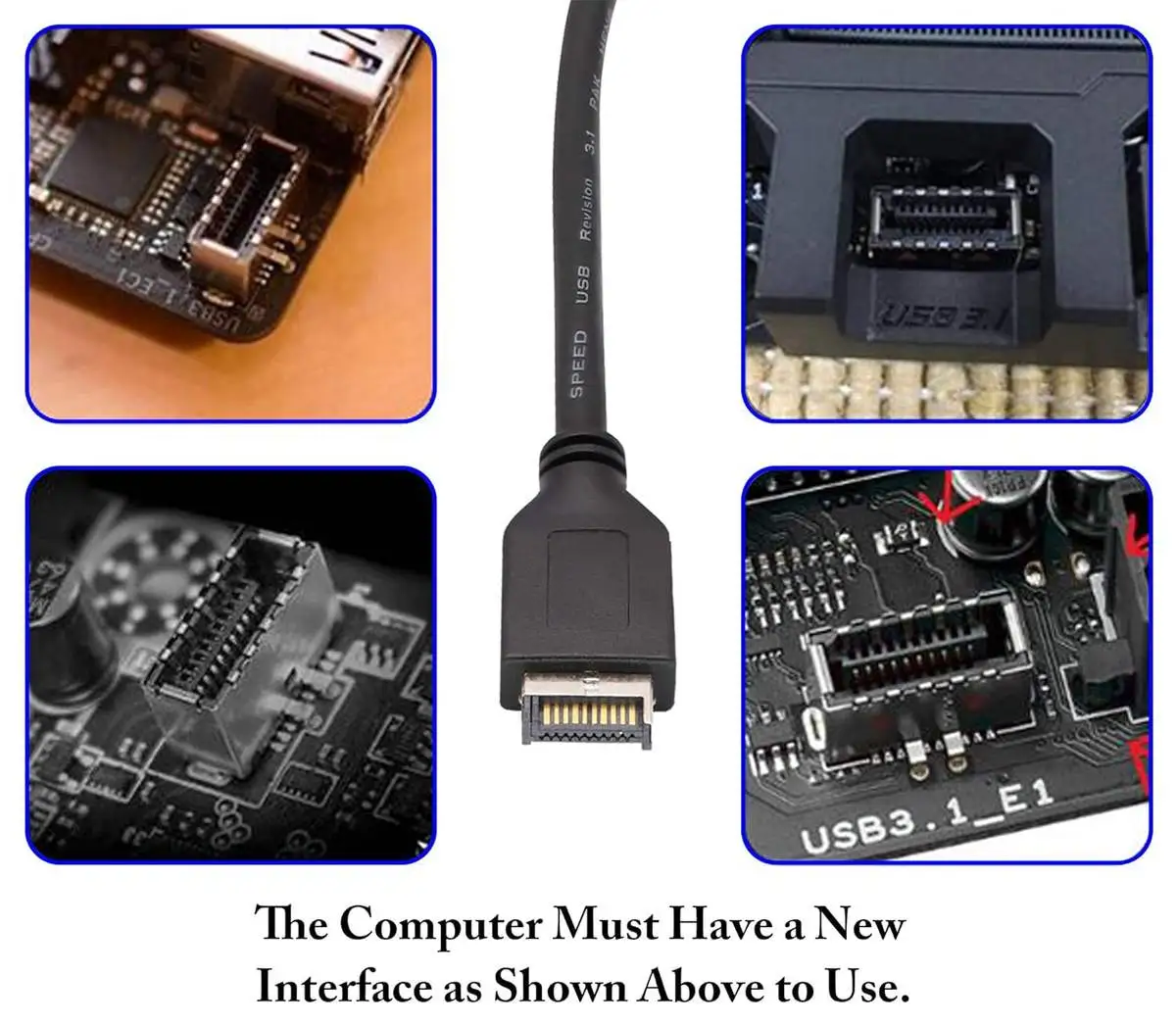 USB 3.1 Front Panel Header to USB 3.0 20-Pin Header Extension Cable - Image 6