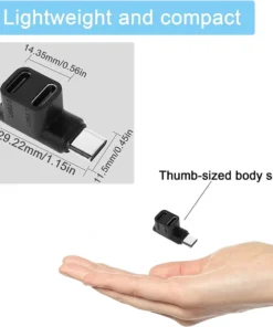 Alternative view of USB 3.1 Type C Male to USB C 3.1 and USB C 2.0 Dual Female Right Angle Connector