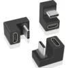 1. USB C 180 Degree Adapter: Featuring 180 degree USB C design, is ideal to avoid the charging cable to bend and to hide the charging cable, which is easy to support the comfortable gaming experience. 2. USB C U shape Adapter: Usually compatible with the portable devices as the mobile phone, nintendo switch, pc, laptop with a thickness of less than 4.7mm (0.18inch). 3. USB Type C 3.1 Gen2 Connector: The Adapter can transmit video and audio signals, up to 4K resolution, 10Gbps data. Not work for the thunderbolt. 4. USB C Extension Connector: plug and play, easy to use, portable and smaller size, lighter weight, smarter, more convenient to use and carry. 5. COMPATIBILITY: This angle usb adapter works for all USB Type C devices, such as Samsung Galaxy S8, Google Pixel, Chromebook, MacBook Pro Air, Switch, Macbook, and more. U Shape USB C 180 Degree Adapter (Type C 3.1 Gen 2 ) USB 3.1 Type C data and charging Extension adapter, which is used to extend the use distance of the type-c interface. [180 Degree Full Function] Flip back 180 degrees to hide the charging cable. NOTE: Please make sure your device has a full function USB type c port before placing order. Fast Charging and Data Transfer: The speed of charging and data transfer depends on the device, the maximum supported rate is 10GBps. Not work for the thunderbolt. Widely Compatible: Work for all USB Type C devices, Such as Samsung Galaxy S20 S10 Note 10, Google Pixel 6 5 4 XL, New Macbook, LG G5, LG G6, LG V20 etc. Connector Type: 1. USB Type C 3.1 Male 2. USB Type C 3.1 Female