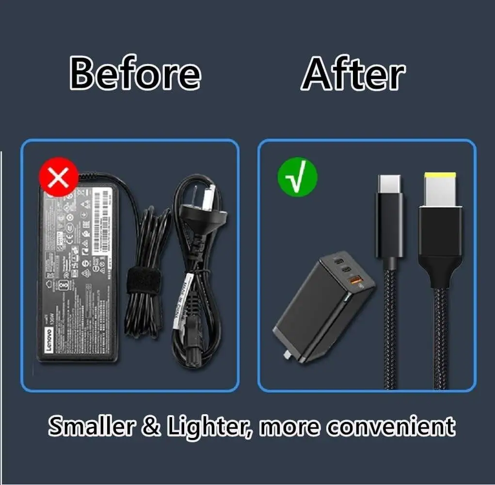 USB C to Slim Tip Laptop Charging Cable - Image 5