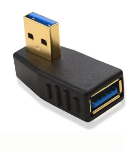 USB Gender Changer, 90 Degree Right Angle USB 3.0 Type a Male to a Female USB 3.0