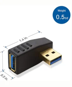 Alternative view of USB Gender Changer, 90 Degree Right Angle USB 3.0 Type a Male to a Female USB 3.0