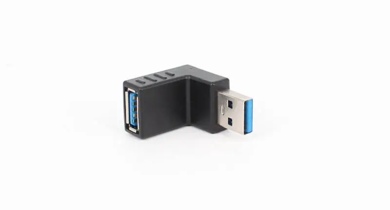 USB Male to Female Right Angle 90 Degree USB 3.0 L Shaped Connector