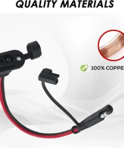 Alternative view of Weatherproof SAE Socket Solar Sidewall Connector SAE Quick Disconnect Cord with Waterproof Cap